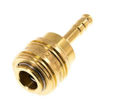 Messing DN 7,2 (Euro) Luftkupplungsmuffe 6 mm Schlauchsäule Doppelabsperrung