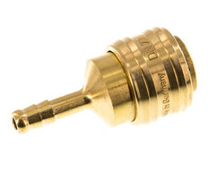 Messing DN 7,2 (Euro) Luftkupplungsmuffe 6 mm Schlauchsäule Doppelabsperrung