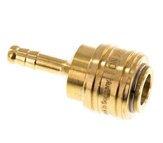 Messing DN 7,2 (Euro) Luftkupplungsmuffe 6 mm Schlauchsäule Doppelabsperrung