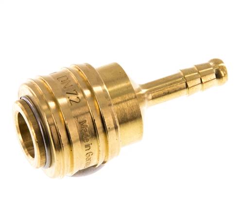 Messing DN 7,2 (Euro) Luftkupplungsmuffe 6 mm Schlauchsäule Doppelabsperrung
