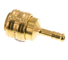 Messing DN 7,2 (Euro) Luftkupplungsmuffe 6 mm Schlauchsäule Doppelabsperrung