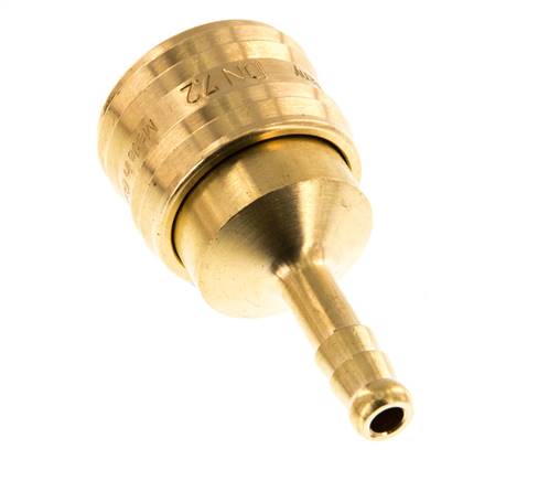 Messing DN 7,2 (Euro) Luftkupplungsmuffe 6 mm Schlauchsäule Doppelabsperrung