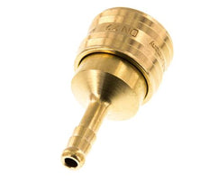 Messing DN 7,2 (Euro) Luftkupplungsmuffe 6 mm Schlauchsäule Doppelabsperrung