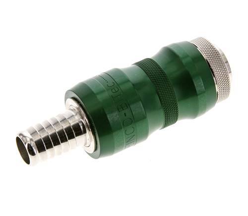 Messing vernickelt DN 7,8 Sicherheits-Luftkupplungsmuffe mit Schiebehülse 13 mm Schlauchpfeiler