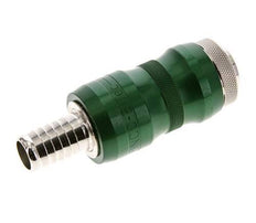 Messing vernickelt DN 7,8 Sicherheits-Luftkupplungsmuffe mit Schiebehülse 13 mm Schlauchpfeiler