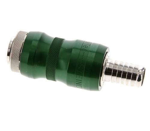 Messing vernickelt DN 7,8 Sicherheits-Luftkupplungsmuffe mit Schiebehülse 13 mm Schlauchpfeiler