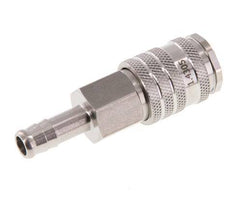 Edelstahl DN 7,8 Luftkupplungsmuffe 9 mm Schlauchsäule Doppelabsperrung