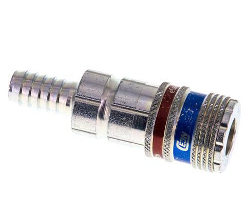 Stahl/Messing DN 7,6 (7,2 Euro) Sicherheits-Luftkupplungsmuffe 10 mm Schlauchpfeiler