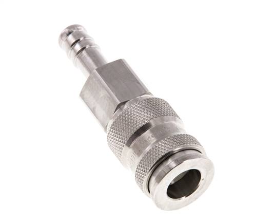 Edelstahl 316L DN 7.8 Luftkupplungsmuffe 9 mm Schlauchsäule Doppelabsperrung