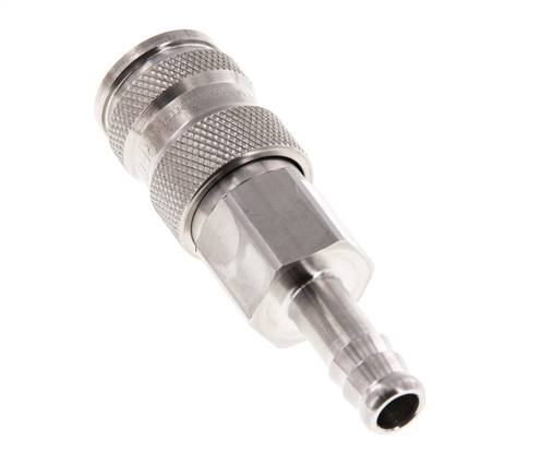 Edelstahl 316L DN 7.8 Luftkupplungsmuffe 9 mm Schlauchsäule Doppelabsperrung