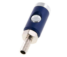 Sicherheits-Luftkupplungsmuffe aus gehärtetem Stahl DN 7,4 mit Druckknopf 10 mm Schlauchsäule