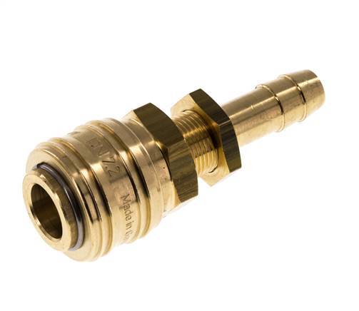 Messing DN 7,2 (Euro) Luftkupplungsmuffe 10 mm Schlauchsäule Bulkhead