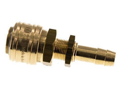 Messing DN 7,2 (Euro) Luftkupplungsmuffe 10 mm Schlauchsäule Bulkhead