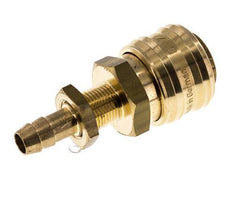 Messing DN 7,2 (Euro) Luftkupplungsmuffe 8 mm Schlauchsäule Bulkhead