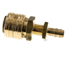 Messing DN 7,2 (Euro) Luftkupplungsmuffe 8 mm Schlauchsäule Bulkhead