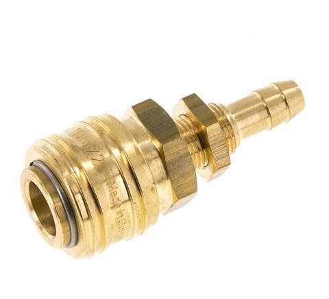 Messing DN 7.2 (Euro) Luftkupplung Muffe 8 mm Schlauch Säule Bulkhead Double Shut-Off