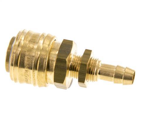 Messing DN 7.2 (Euro) Luftkupplung Muffe 8 mm Schlauch Säule Bulkhead Double Shut-Off