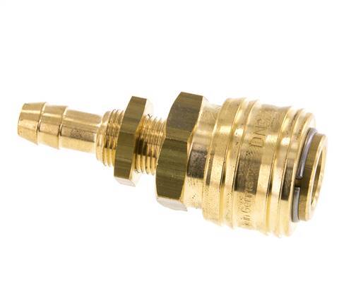 Messing DN 7.2 (Euro) Luftkupplung Muffe 8 mm Schlauch Säule Bulkhead Double Shut-Off