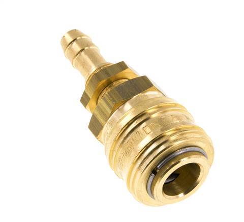 Messing DN 7.2 (Euro) Luftkupplung Muffe 8 mm Schlauch Säule Bulkhead Double Shut-Off