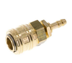 Messing DN 7.2 (Euro) Luftkupplungsmuffe 6 mm Schlauchsäule Bulkhead Double Shut-Off