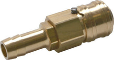 Messing DN 7,2 (Euro) Luftkupplungsmuffe 13 mm Schlauchsäule mit Schloss