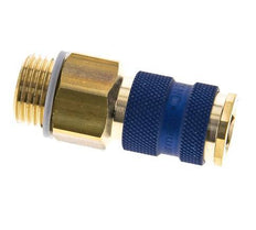 Brass DN 7.2 (Euro) Blue-Coded Air Coupling Socket G 1/2 inch Male