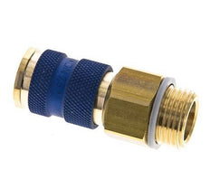 Brass DN 7.2 (Euro) Blue-Coded Air Coupling Socket G 1/2 inch Male