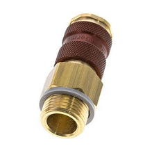 Brass DN 7.2 (Euro) Brown-Coded Air Coupling Socket G 1/2 inch Male