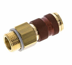 Brass DN 7.2 (Euro) Brown-Coded Air Coupling Socket G 1/2 inch Male