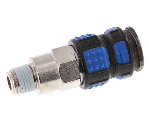 Messing vernickelt DN 7.8 Luftkupplung Muffe R 1/4 Zoll Außengewinde