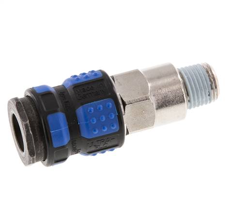 Messing vernickelt DN 7.8 Luftkupplung Muffe R 1/4 Zoll Außengewinde