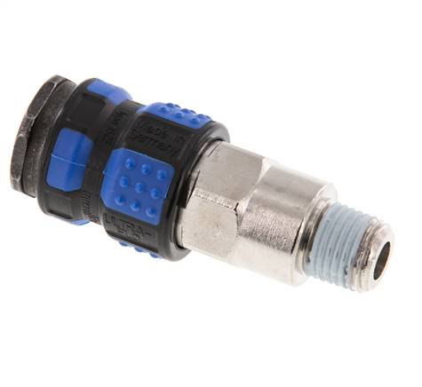 Messing vernickelt DN 7.8 Luftkupplung Muffe R 1/4 Zoll Außengewinde