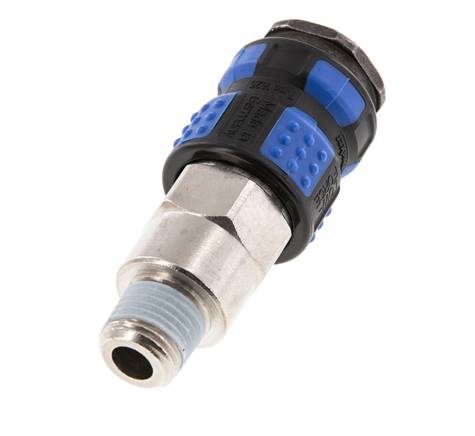 Messing vernickelt DN 7.8 Luftkupplung Muffe R 1/4 Zoll Außengewinde