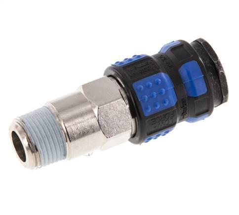 Messing vernickelt DN 7.8 Luftkupplungsmuffe R 3/8 Zoll Außengewinde