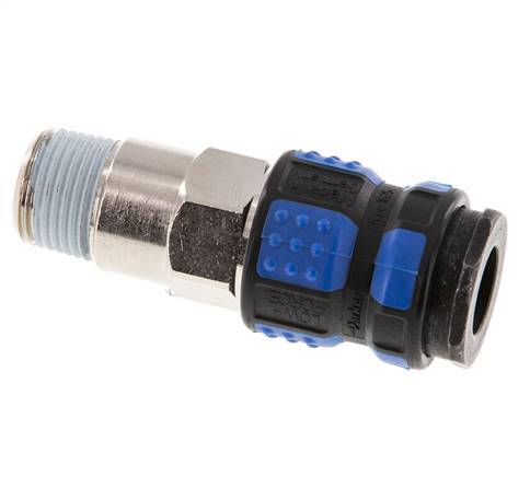 Messing vernickelt DN 7.8 Luftkupplungsmuffe R 3/8 Zoll Außengewinde