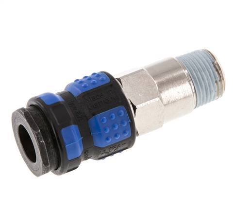 Messing vernickelt DN 7.8 Luftkupplungsmuffe R 3/8 Zoll Außengewinde