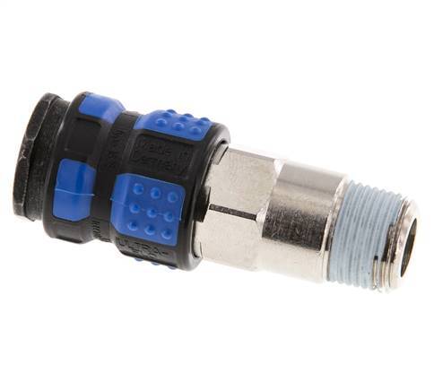 Messing vernickelt DN 7.8 Luftkupplungsmuffe R 3/8 Zoll Außengewinde