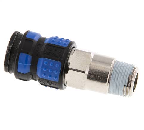 Messing vernickelt DN 7.8 Luftkupplungsmuffe R 3/8 Zoll Außengewinde