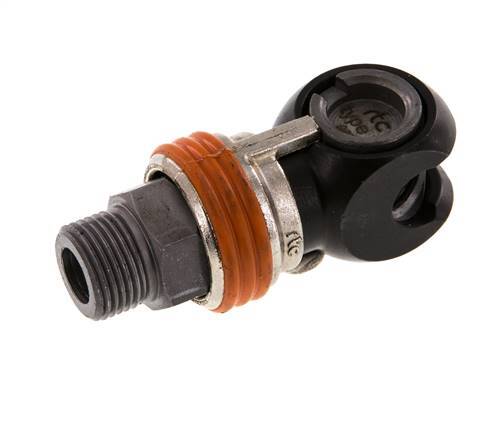 Stahl DN 8 Sicherheitsluftkupplung Muffe G 3/8 Zoll Außengewinde