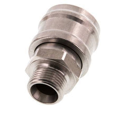 Edelstahl DN 7,2 (Euro) Luftkupplung Muffe G 3/8 Zoll Außengewinde Doppelabsperrung