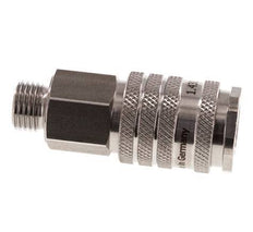 Edelstahl DN 7.8 Luftkupplung Muffe G 1/4 Zoll Außengewinde Doppelabsperrung