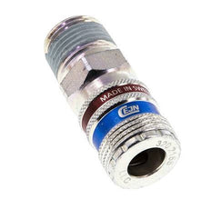 Stahl/Messing DN 7,6 (7,2 Euro) Sicherheitsluftkupplung Muffe R 1/2 Zoll Außengewinde