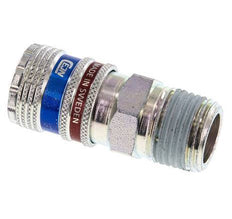 Stahl/Messing DN 7,6 (7,2 Euro) Sicherheitsluftkupplung Muffe R 1/2 Zoll Außengewinde