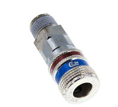 Stahl/Messing DN 7,6 (7,2 Euro) Sicherheitsluftkupplung Muffe R 3/8 Zoll Außengewinde