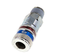 Stahl/Messing DN 7,6 (7,2 Euro) Sicherheitsluftkupplung Muffe R 3/8 Zoll Außengewinde