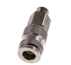 Edelstahl 316L DN 7.8 Luftkupplung Muffe G 1/4 Zoll Außengewinde Doppelabsperrung