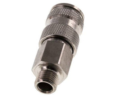 Edelstahl 316L DN 7.8 Luftkupplung Muffe G 1/4 Zoll Außengewinde Doppelabsperrung