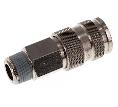 Gehärteter Stahl DN 7.8 Luftkupplungsmuffe R 3/8 Zoll Außengewinde