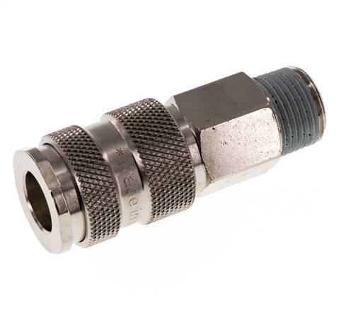 Gehärteter Stahl DN 7.8 Luftkupplungsmuffe R 3/8 Zoll Außengewinde