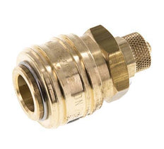 Messing DN 7,2 (Euro) Luftkupplungsmuffe 4x6 mm Überwurfmutter